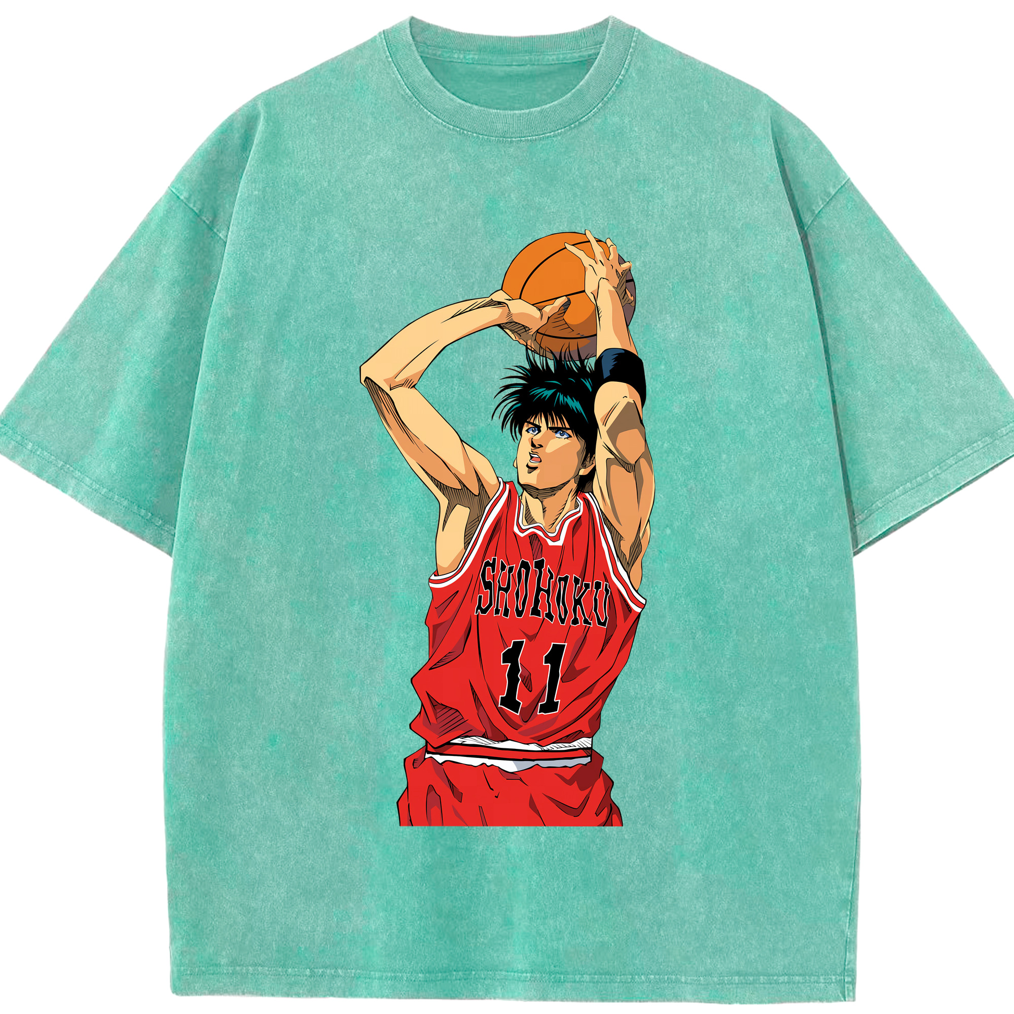 （画像用） SLAM DUNK／スラムダンク 綿100% ヴィンテージ風 半袖Tシャツ（フロントプリント）